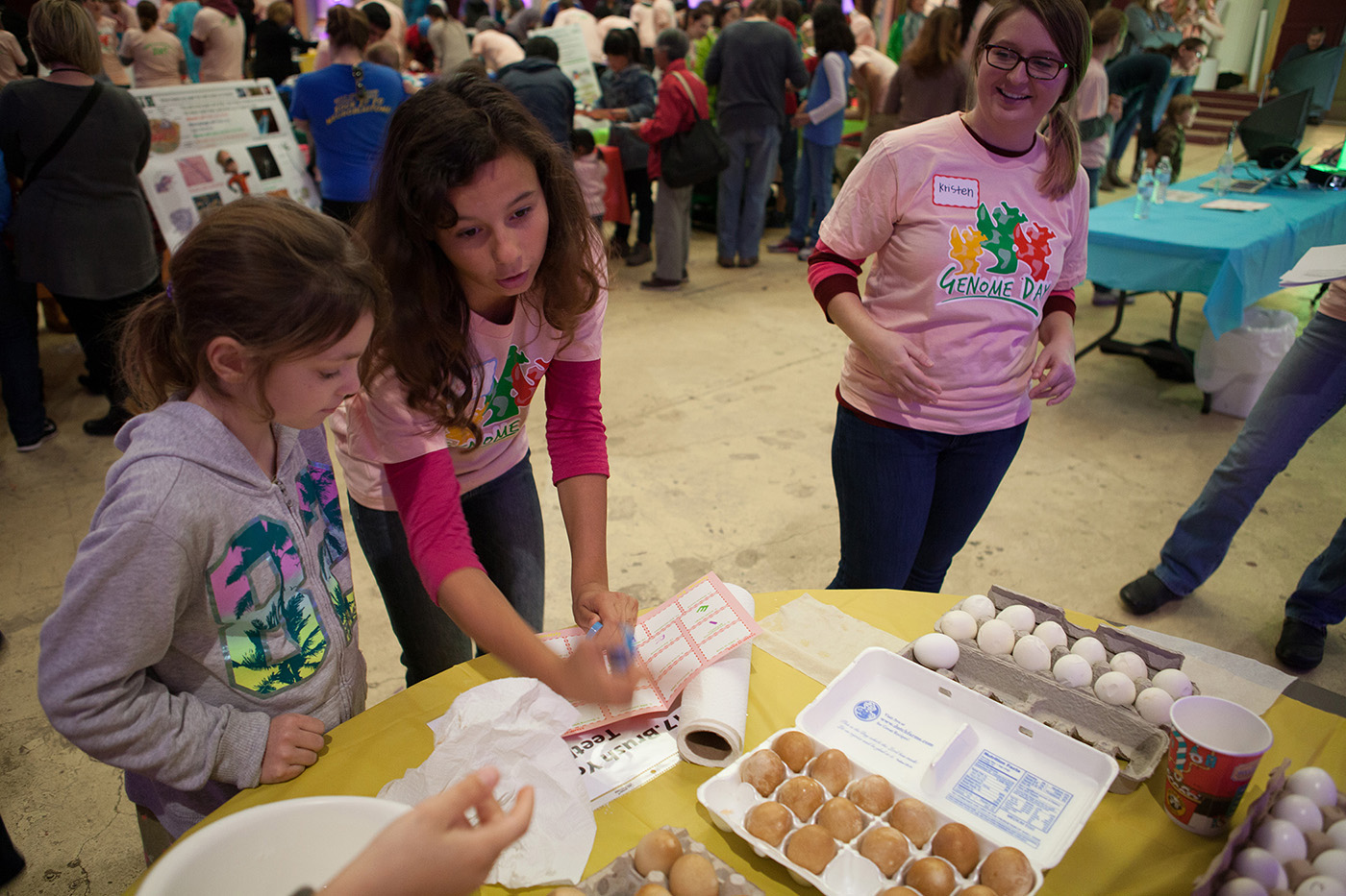 Kids participating in an activity