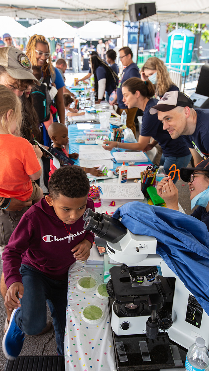 Kid with a microscope