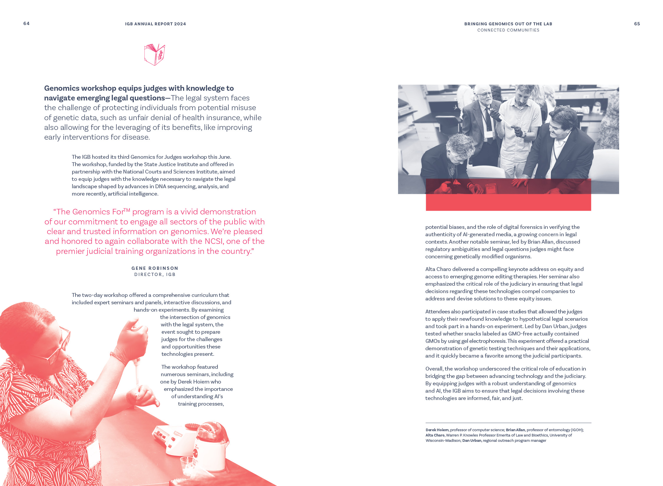 Connected communities stories, Bringing genomics out of the lab