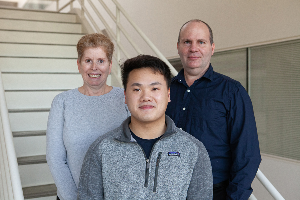 Clockwise from top left: Jodi Flaws, Daryl Meling, and Justin Ka-Hong investigated the effects of phthalates on female mice offspring."