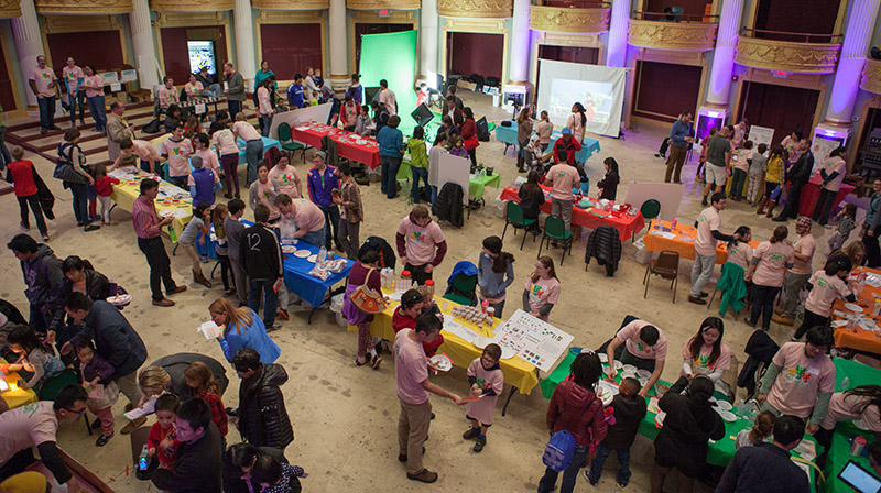 Genome day attendees and volunteers at the Orpheum