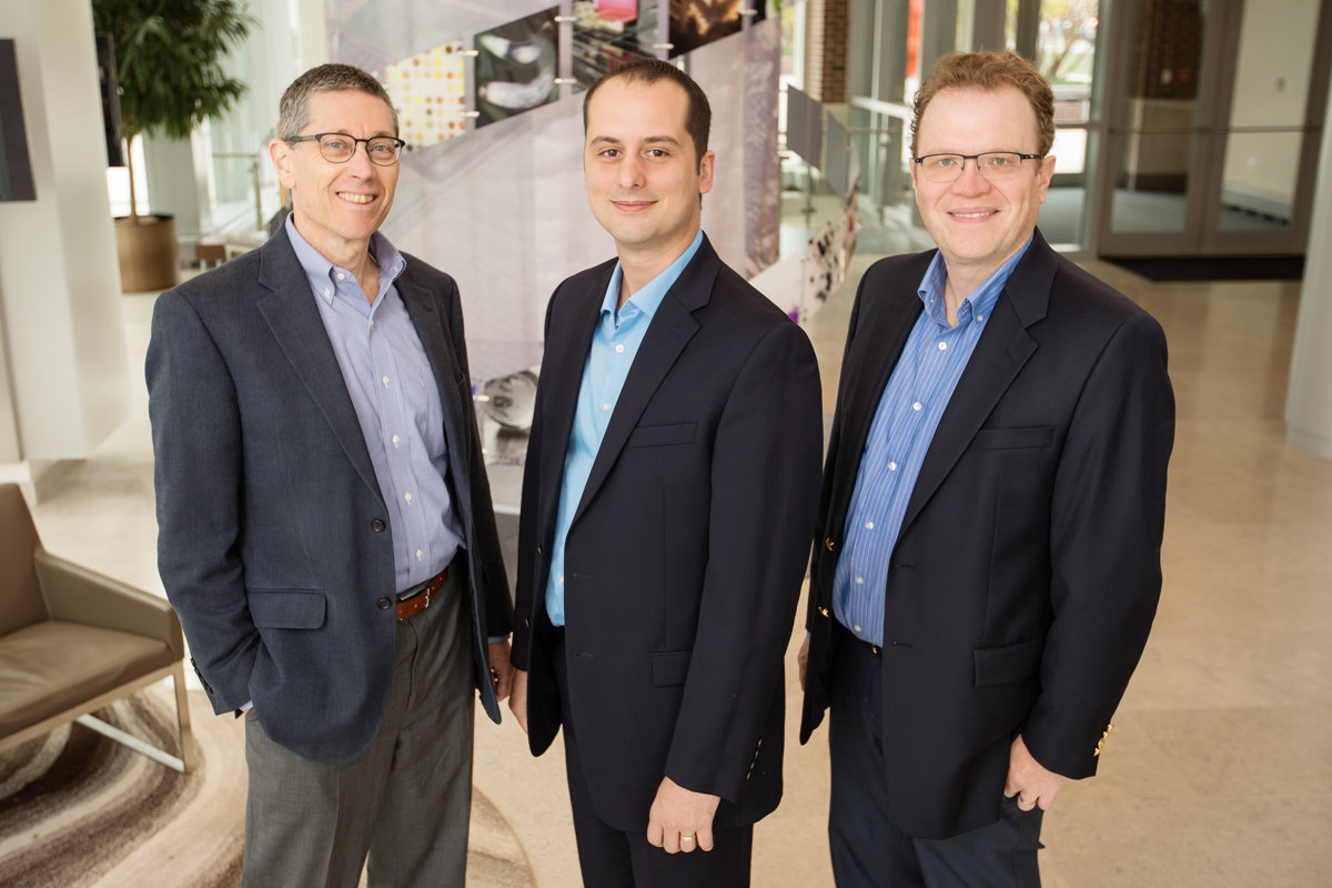 From left, Gene Robinson, Arian Avalos, Matthew Hudson and their colleagues found genomic signatures associated with the evolution of gentle behavior in Puerto Rico's Africanized honey bees.