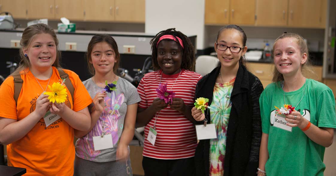 Girls learn about plants inside and out at Pollen Power camp