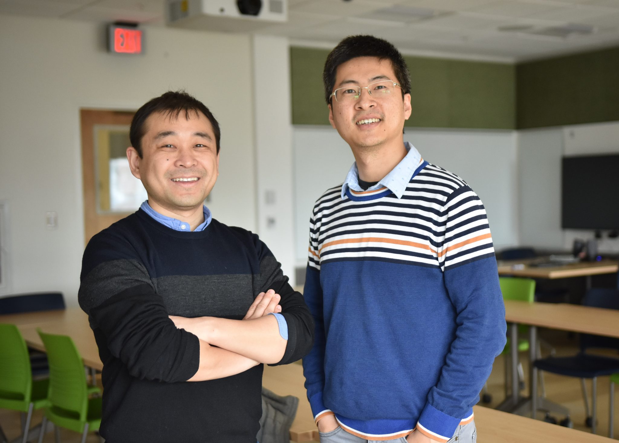 Kaiyu Guan, left, and Chongya Jiang. 